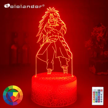

3D Optical Uchiha Madara Night Light Naruto Shikamaru Cartoon LED LIght room Table Lamp Sleep Decor Light Holiday Toy For Kids