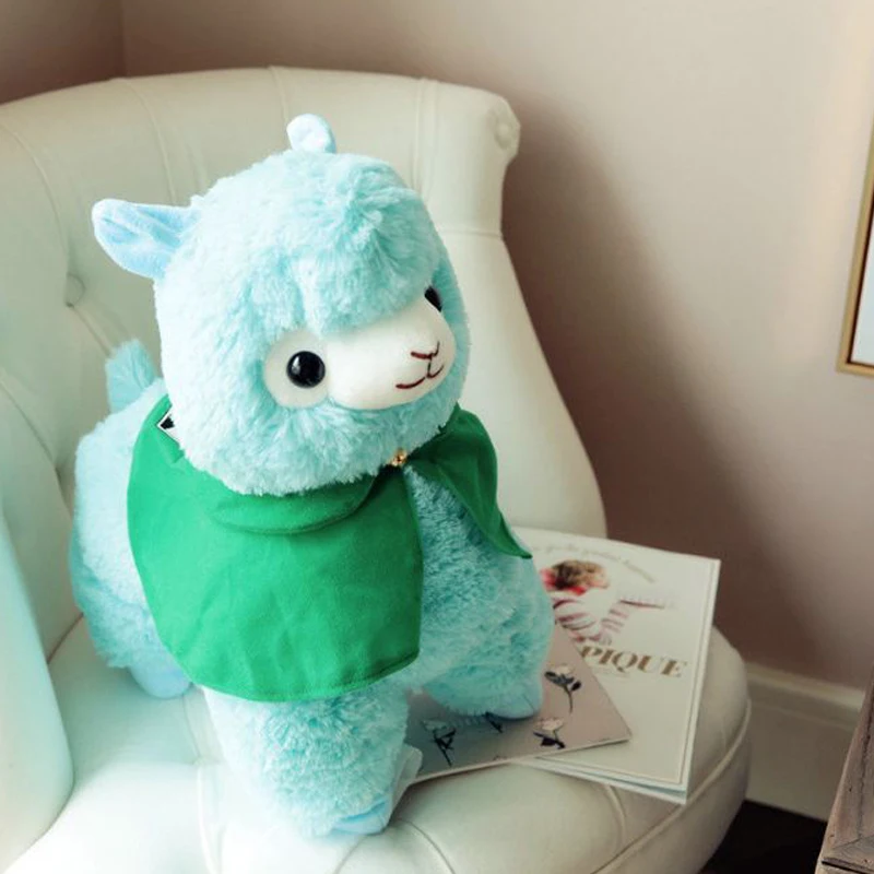 1 шт. 35 см японский Alpacasso мягкие игрушки Kawaii овца Альпака с плащом Куклы Мягкие животные игрушки Дети Рождественские подарки