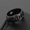 Uzone Punk Roman Numbers Spinner Rings Gold Color Stainless Steel Rotatable Chain Ring For Men Boys Birthday Party Gift Anillos 5