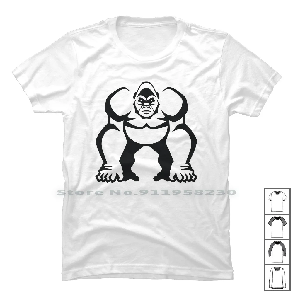 Big Tough Gorilla Musculine T Shirt 100% Cotone Gorilla Giochi Sportivi Tough Music Movie Tage Line Geek Usc Big Ill