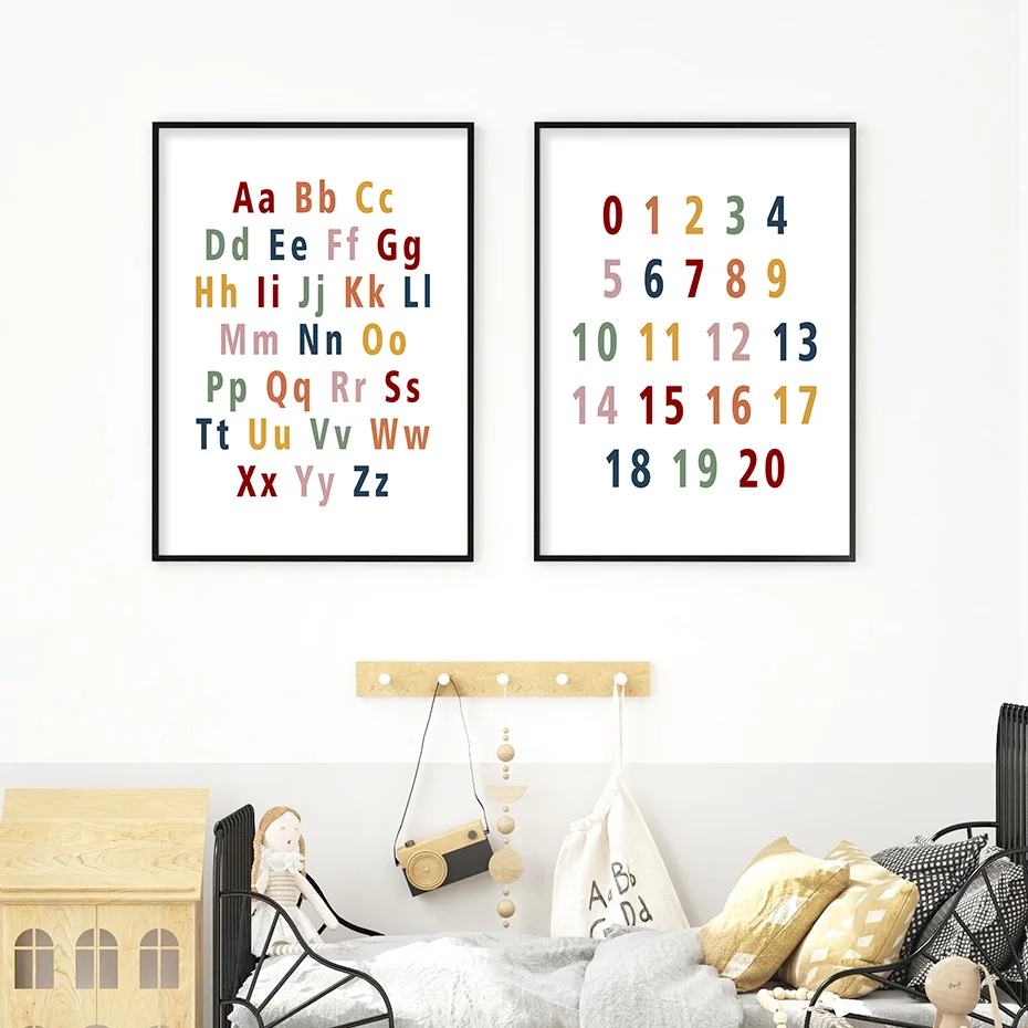 Cartoon-Nursery-Dercoation-Alphabet-Canvas-Painting-Poster-Print-Scandinavia-Wall-Art-Pictures-for-Living-Room-Home (3)