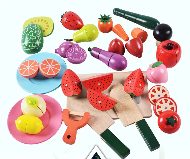 Топ игрушка корова Бочонок Фрукты и овощи резки слайсер Play House Fun 22-Piece имитация модели