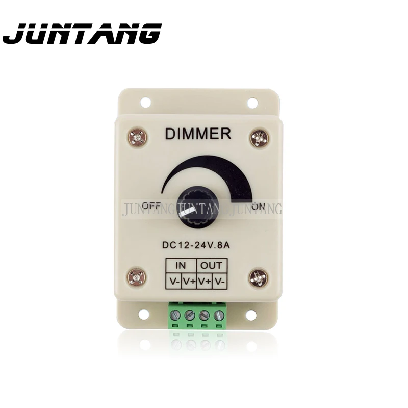 2pcs LED dimmer manual knob dimmer 8A LED monochrome plastic switch 12-24V led monochromatic light