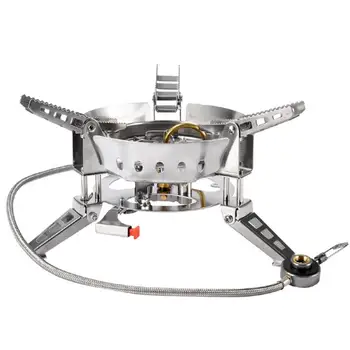 

Outdoor Gas Stove 6800W Portable Windproof BBQ Split Gas Stove for Camping Picnic Hiking Cooking Tool