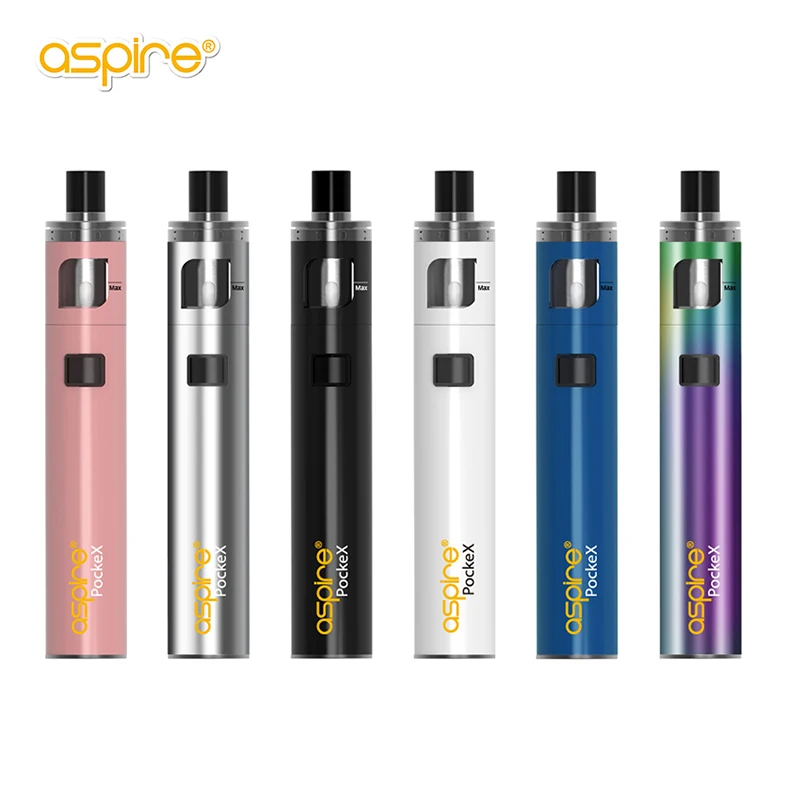 

Aspire PockeX Pocket AIO Kit E-Cigarette Vaper Mod 0.6/1.2 Ohm 316L SS U Tech Coil Electronic Cigarette Vape Pen Vapeador E-cig