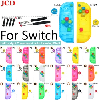 

JCD Transparent color DIY For Joy-Con Housing Case for Nintend NS Controller shell game console for Switch Left or Right