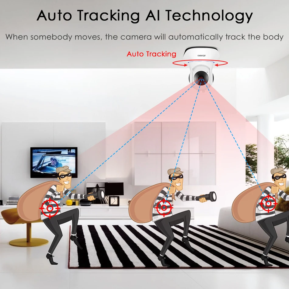  1080P HD Home Security IP Camera Two Way Audio Wireless Mini Camera IR Night Vision CCTV Surveillan - 4.00018E+12