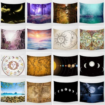 

Hot sale beauty moon large different styles wall hanging tapestry home decoration wall tapestry size L 200*150cm M 150*130cm