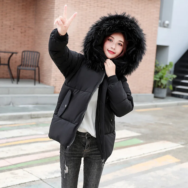 

2019 Winter New Style Cotton-padded Clothes Women's Short Korean-style Loose-Fit down Coat Thick Versitile Fashion Hooded Studen