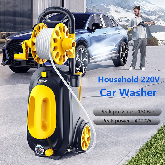 110Bar High Pressure Car Washing Machine 220V Household Car Washer Portable  Pump Water Gun Foam Generator Tornador Car Shower