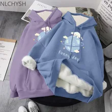 

Hoodie Oversized Printed Sweatshirt Hoodie 2021 New Korean Harajuku Casual Retro Korean Pullover College Style Loose Women's Top