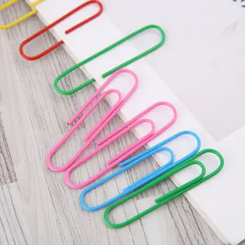 

300Pcs 50mm/2.0in Paper Clip With 6-Grid Storage Case Bright Colors Photo Clip Bookmark DIY Handmade Decor School Stationery