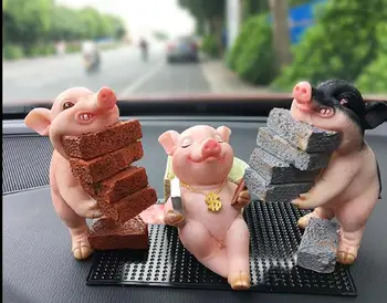 

Lovely piglet pieces of imitation pig household decoration birthday gift inspirational gift carrying brick crafts statue home