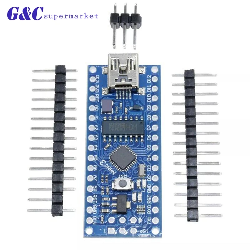 Совместимая плата Nano V3.0 ATmega168 / 328P 5V 16M микроконтроллер для Arduino ATF совместима с