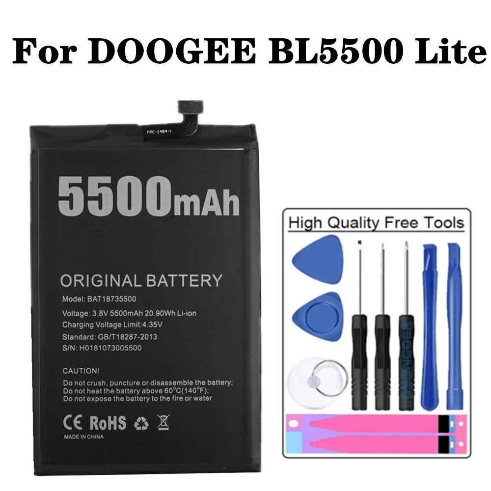 100% новый аккумулятор 5500 мАч BAT18735500 Для DOOGEE BL5500 Lite 4G 6 19 '✙:9 Android 8 1