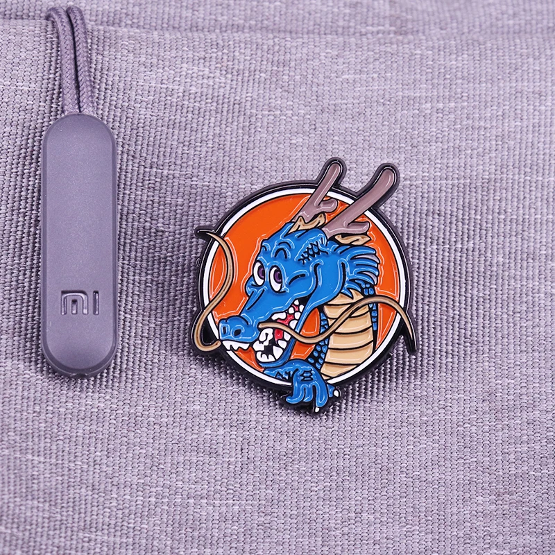 Эмалированная брошь в виде дракона Shenron массивная мистического существа