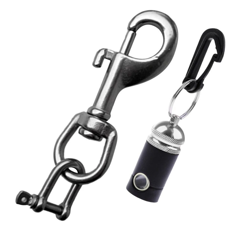 Diving  Snap Clip Ring Shackle Camera Torch Holder Hose Keeper Retainer