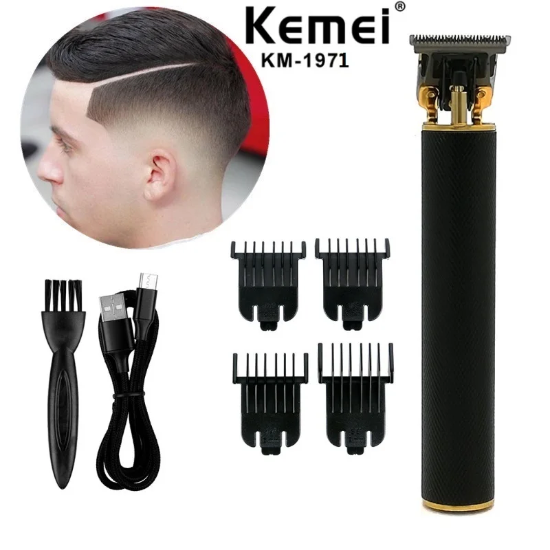 

Kemei 1971 Pro Li T-Outliner Skeleton Heavy Hitter Cordless Trimmer Men 0mm Baldheaded Hair Clipper Finish Hair Cutting Machine