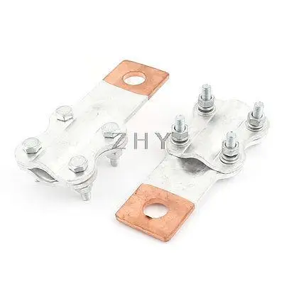 

2Pcs 600A Copper-aluminum Jointing Clamp Cable Terminal 15mm Ring for 1/2 Stud