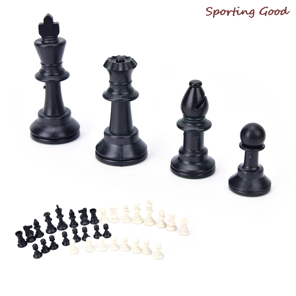32PCS New Medieval Chess Pieces/Plastic Complete Chess With Friend Play Chess For Relax 65MM Height