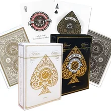 Artesanato theory 11 cartas de jogo t11 branco/preto uspcc edição limitada baralho de pôquer tamanho novo selado cartas de mágica acessórios de truques de mágica