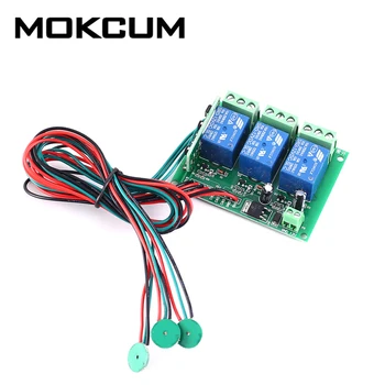 

DC 12V 3Bit 12mm PCB Touch Switch 3-Channel Self-locking Relay Module Smart Home Controller