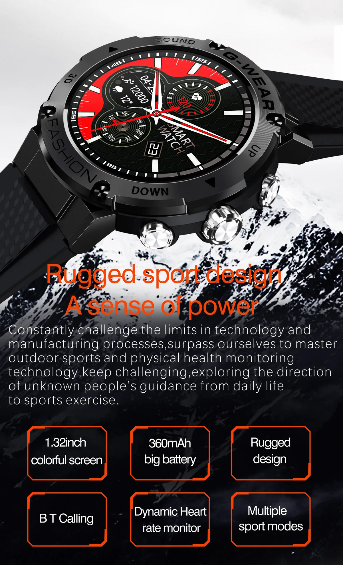 Sports Smart Watch Men BT Phone Call Customize Watch Faces Music Fitness Tracker Super Long Standby Smartwatch Android IOS K28H