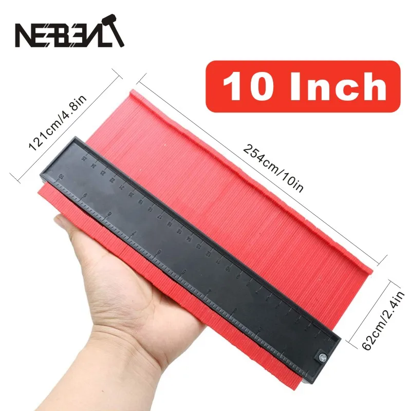 wooden tool chest 5" / 10" Gauge Ruler Duplicate Tool Tiling Auto Contour Duplications Fine General Tooth Profile Winding Plastic Laminate Ducts large tool chest Tool Storage Items