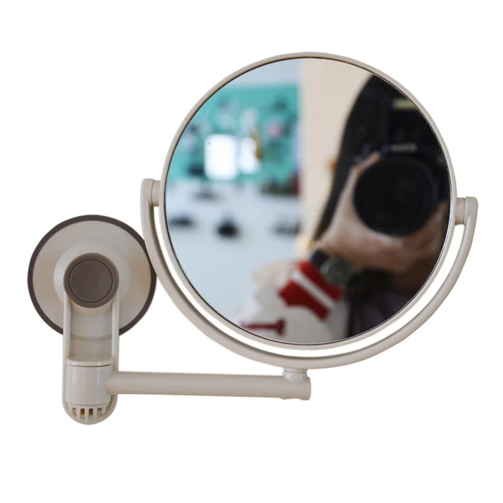 

Wall Suction Folding Mirror Wall Mirror Double Side Bathroom Cosmetics Makeup 360 Swivel Mirror Decor Bathroom Mirrors Hot Sale
