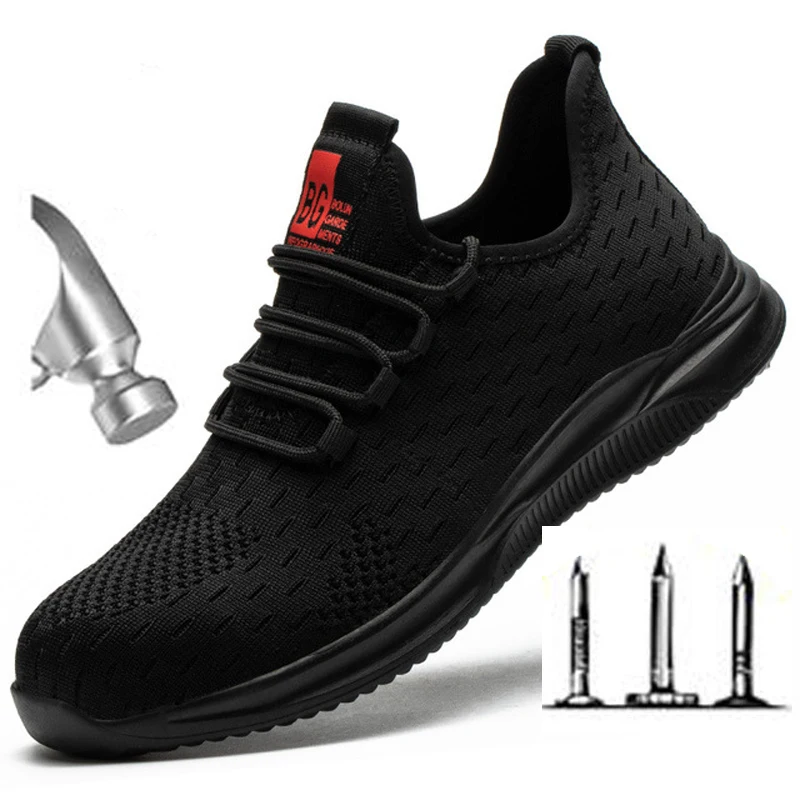 Mesh Steel Toe Work Shoes Breathable Working Shoes Man Safety Puncture-Proof Safety Boots H592
