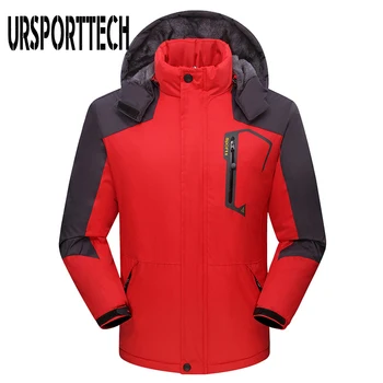 

Winter Men Outdoor Jacket Waterproof Warm Coats Male Casual Thicken Velvet Jacket Plus Size Mens Outwear Mountaineering Overcoat