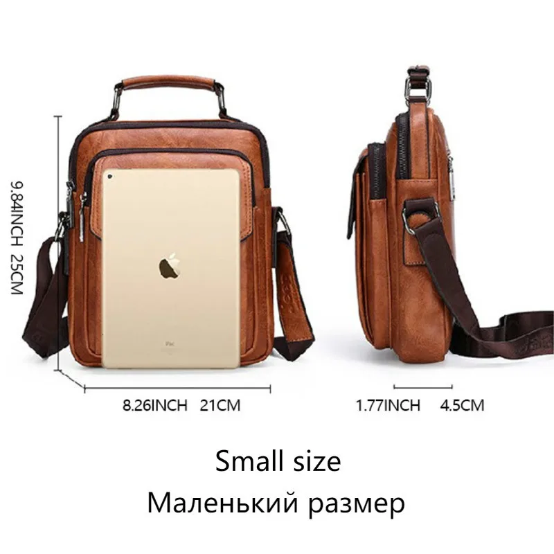  Men Messenger Computer Bag Man 14-inch Leather Laptop Briefcase Handbag Single Shoulder Bolso Bags 