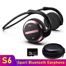 Tongdaytech S6 sport Bluetooth bezprzewodowe słuchawki 6D HIFI dźwięk wodoodporne słuchawki wsparcie Mic karta TF Radio FM odtwarzacz Mp3