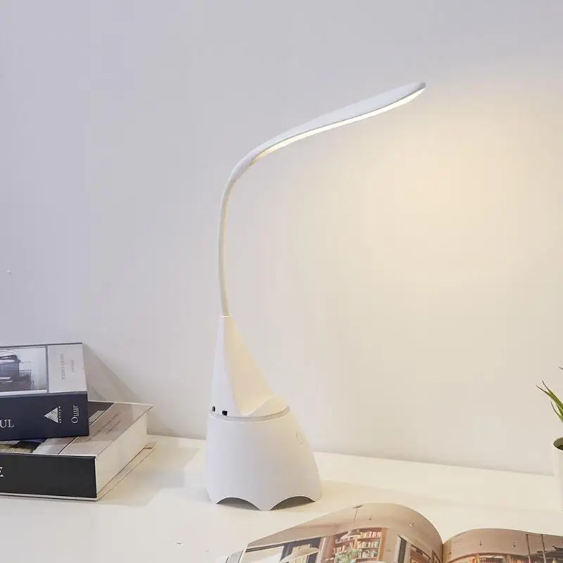 20LED сенсорный Bluetooth аудио Настольная лампа с регулируемой яркостью, ночной Светильник для спальни, для дома, офиса, гостиной, прожектор, светильник