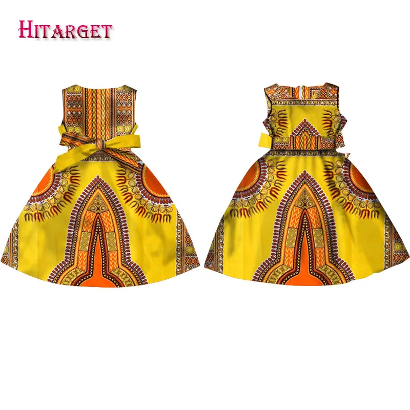 Модные африканские платья для девочек; Vestidos Kanga; одежда с принтом Дашики в африканском стиле; платье трапециевидной формы без рукавов; Java; WYT57 - Цвет: 8