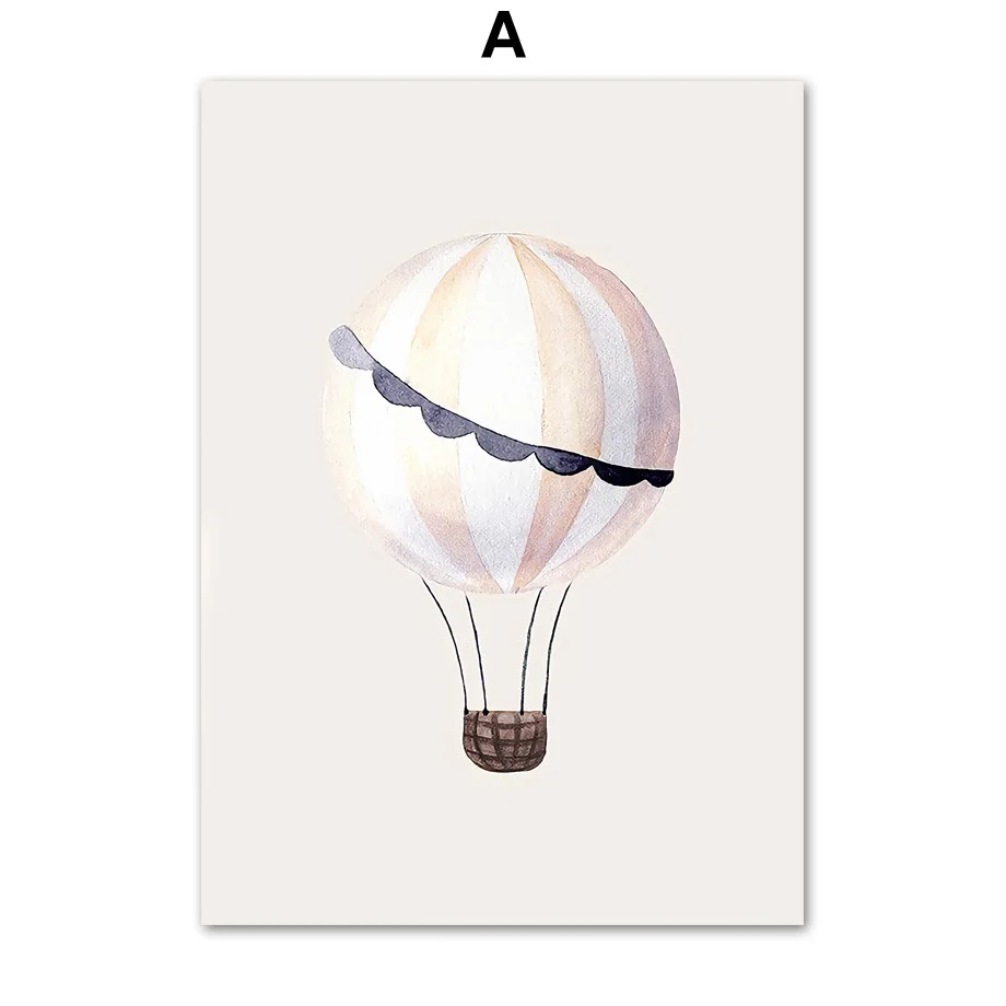 Rabbit-Fox-Sheep-Balloon-Star-Moon-Wall-Art-Canvas-Painting-Nordic-Posters-And-Prints-Animals-Wall (3)