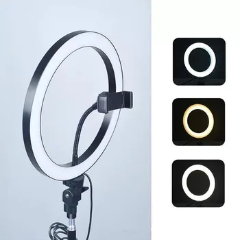 

16cm 20cm 26cm Mobile Phone Live Fill Light Led Ring Lamp Desktop Self-timer Anchor Beauty Photo Lighting Lamp Tripod