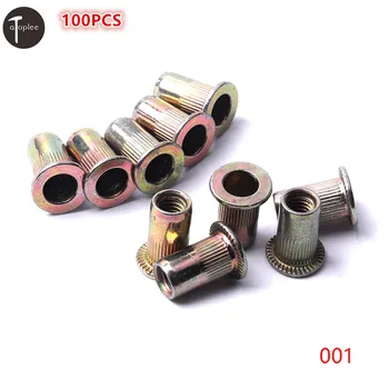 

100PCS M4/M5 Carbon Steel Zinc Plated Steel Rivet Rivets For Automobile Aviation Furniture Riveting Metal Plates Tubes Riveting