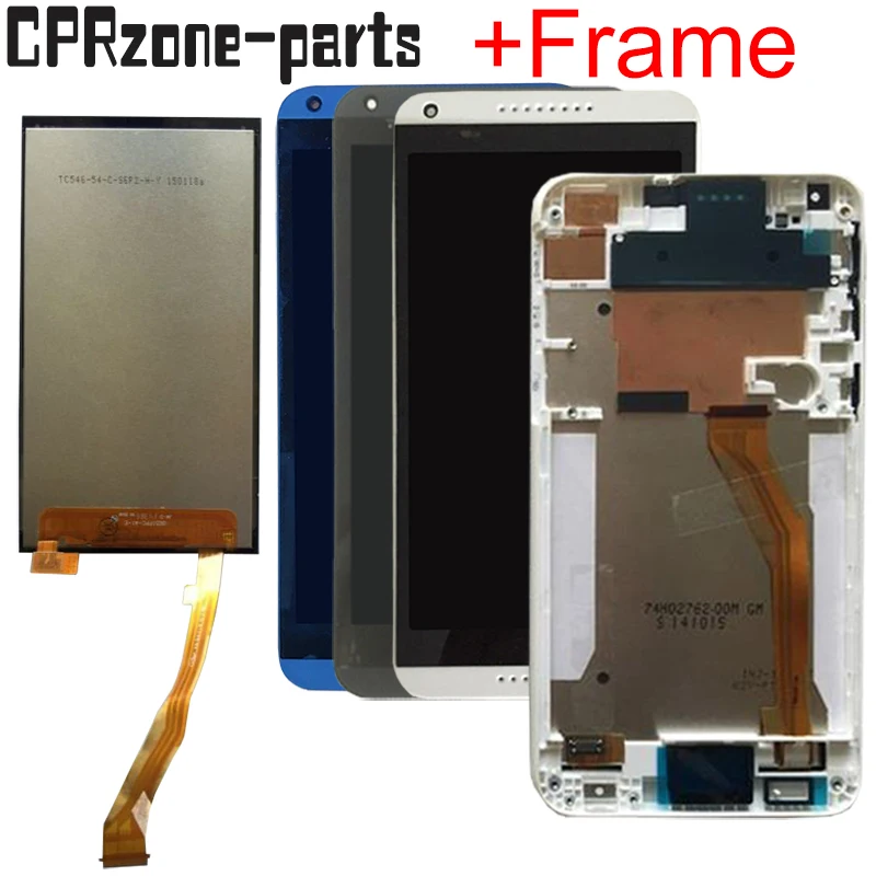 

5.5" 100% tested For HTC Desire 816 816W 816X 816D 816T lcd display touch screen sensor digitizer assembly + Frame Free Shipping