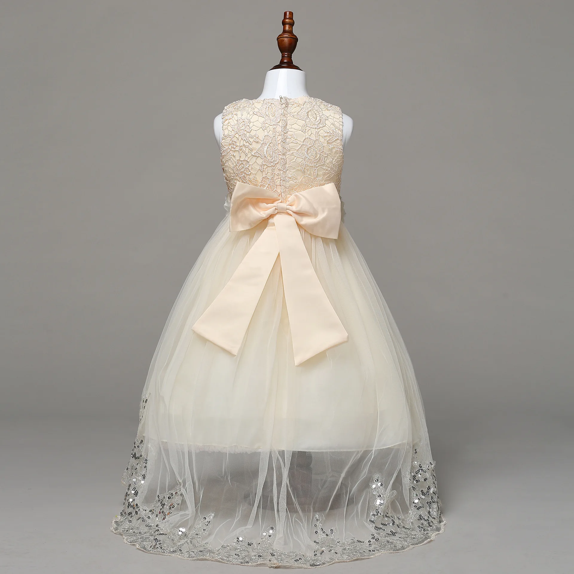 Spring And Summer New Products Flower Fairy Children Tailing Evening Gown Sequin Flower Children Princess Skirt Children Dress