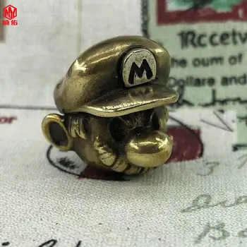 

EDC Tool Knife Bead Creative Brass Mario Personality Pendant Finger Tiger Flashlight Pendant Umbrella Rope Pendant Wild Pendant