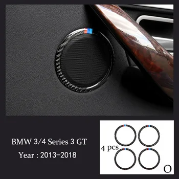 

Carbon Fiber Car Door Speaker Ring Sound Decorations Loudspeaker Trim Car Accessories for BMW 3 4 Series 3GT F30 F31 F32 F34