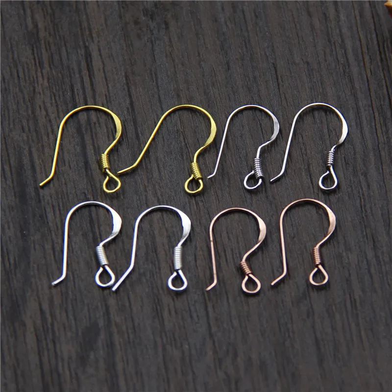 

Real 925 Sterling Silver Earrings Hook for DIY Drop Earrings Making Fine Jewelry Accessories Findings & Components A0282