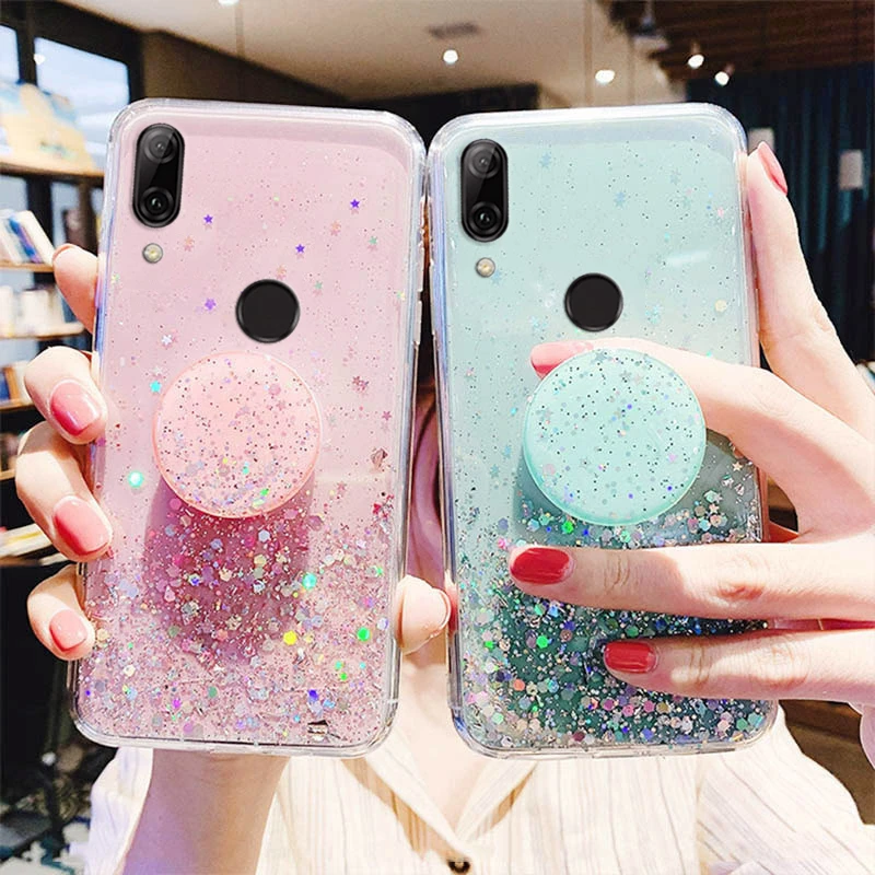 For Huawei Honor 8X Case 3D Luxury Bling Glitter Star Holder Cover On Huawei  Honor 8A 8S Soft Silicone Covers Bumper Funda Capa|Phone Case & Covers| -  AliExpress