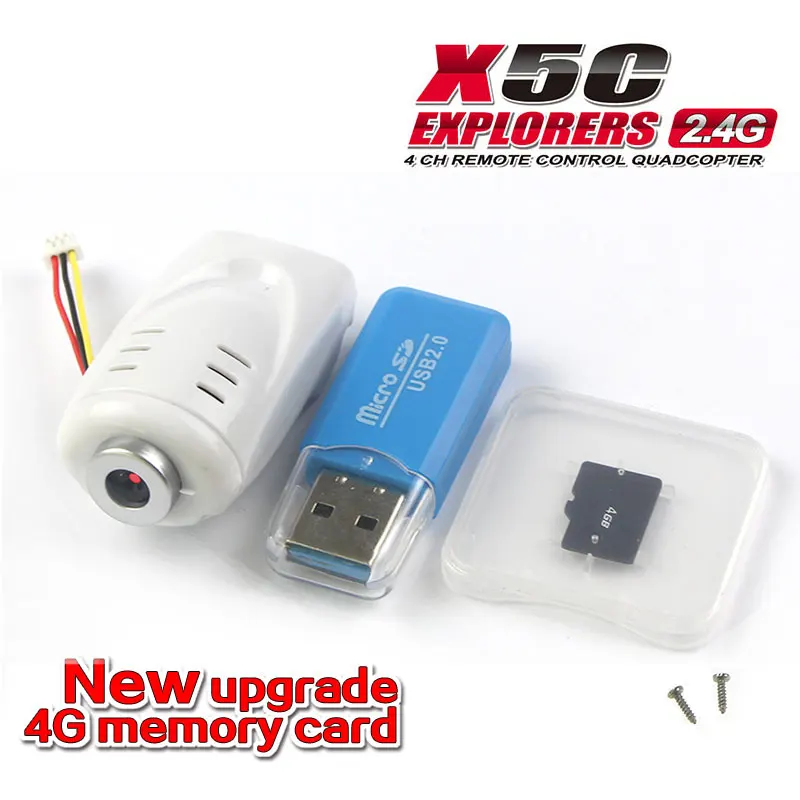 Запасные части Syma 2.0MP HD камера с картой памяти 4G для SYMA X5C 6AXIS 4CH RC Quadcopter аксессуары |