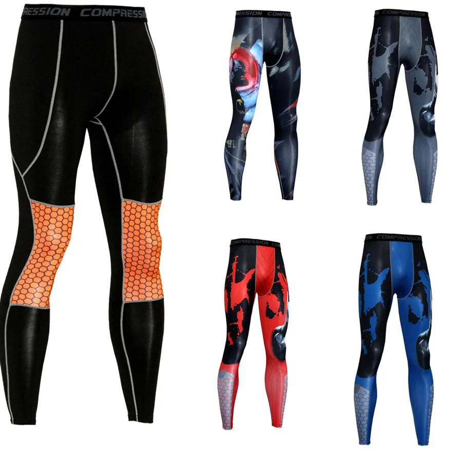 

Gym Running Compression Tights Pants Men Sports Leggings Fitness Sportswear Skinny Long Trousers Training Pants Workout Bottoms