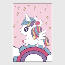 Милый Радужный Единорог, 3D принт, ковер для детской спальни, коврик для ползания, милый детский коврик для игровой зоны, Детский Рождественский подарок, коврики