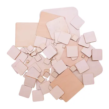 

10-140mm Natural Blank Wooden Craft Unfinished Squares Wood Slices For Painting Writing DIY Arts Crafts Material Home Decoration