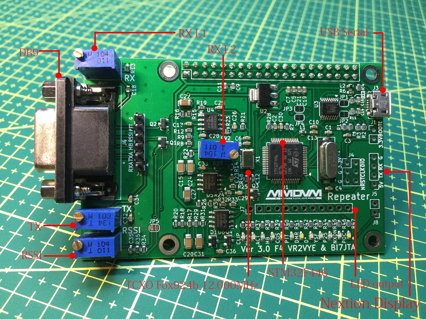 MMDVM плата повторителя V3F4 для DMR C4FM/YSF, NXDN DSTAR POCSAG P25, USB поддержка Raspberry Pi4