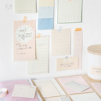 

40 Sheets Afternoon Series Nononsense Memo Pad Creative Solid Color Journal School Supplies Non Stick